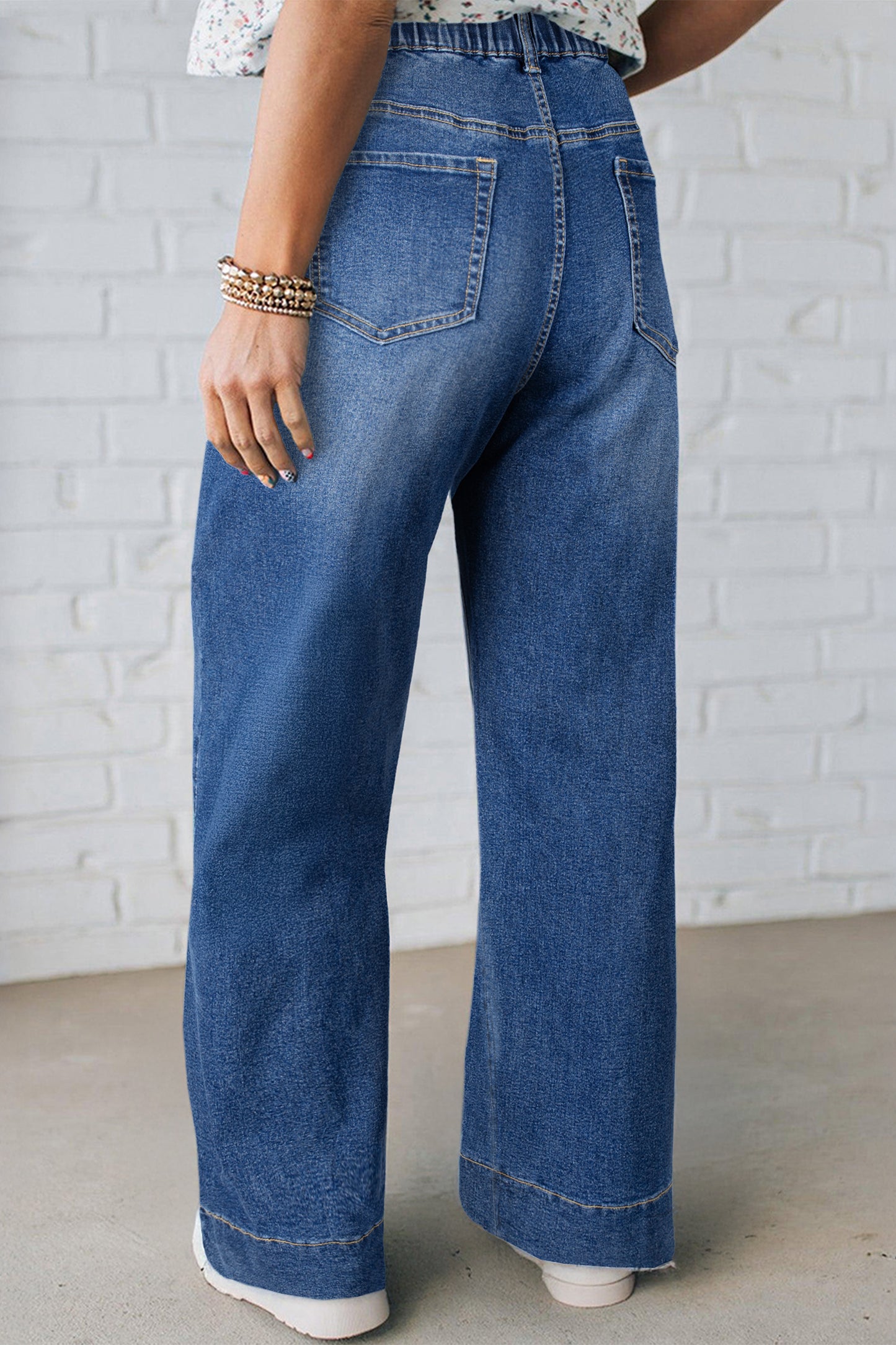 Lace-up Plus Size Jeans