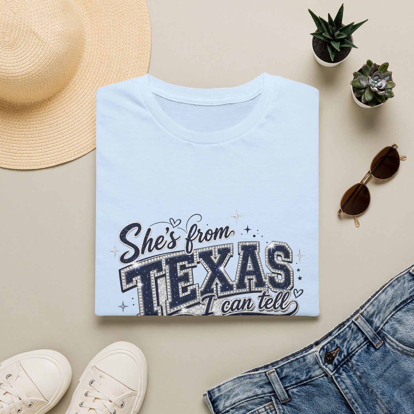 She's From Texas Graphic T-Shirt — Retro State Pride Tee