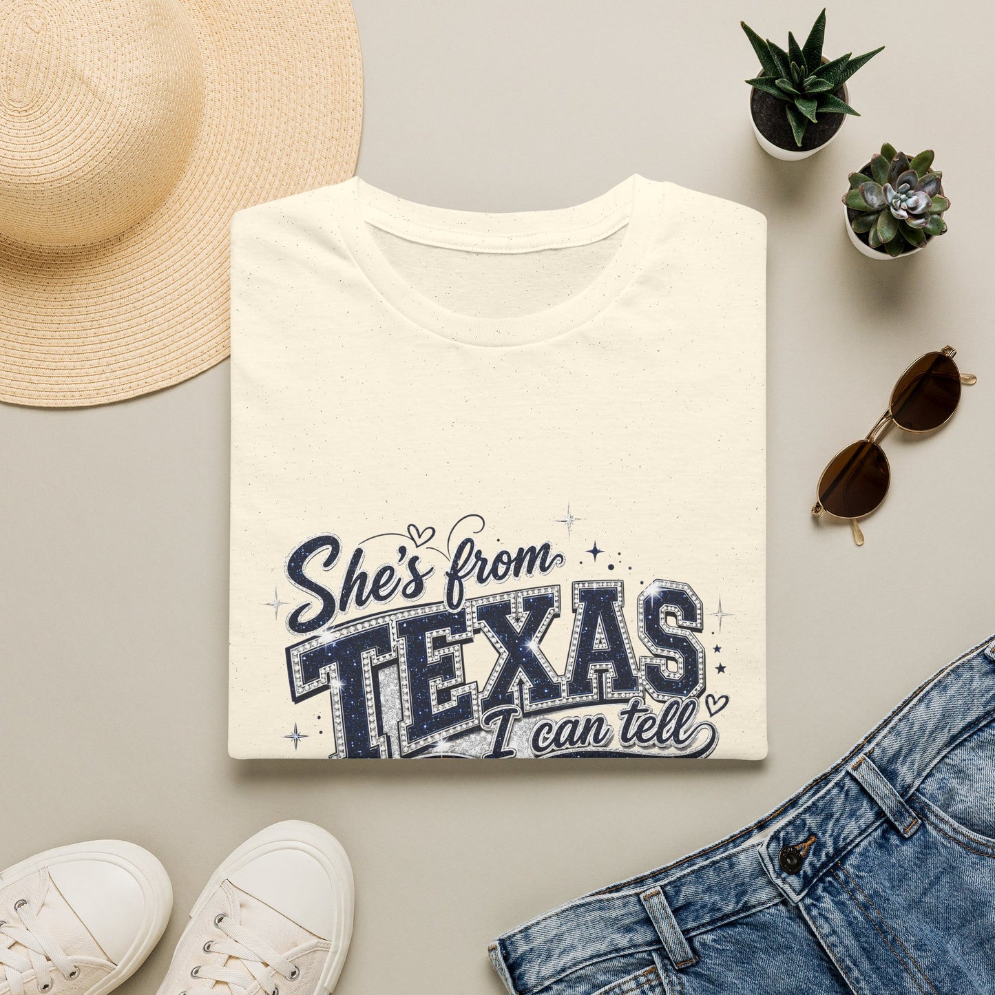 She's From Texas Graphic T-Shirt — Retro State Pride Tee
