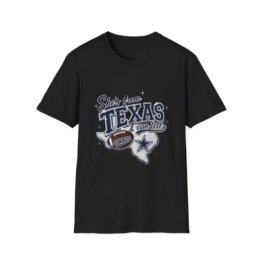 She's From Texas Graphic T-Shirt — Retro State Pride Tee