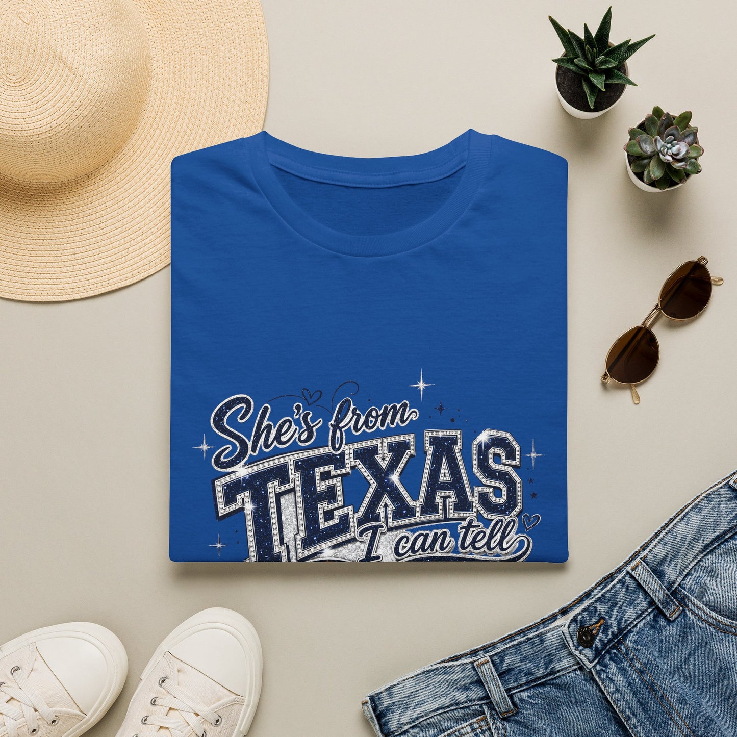 She's From Texas Graphic T-Shirt — Retro State Pride Tee