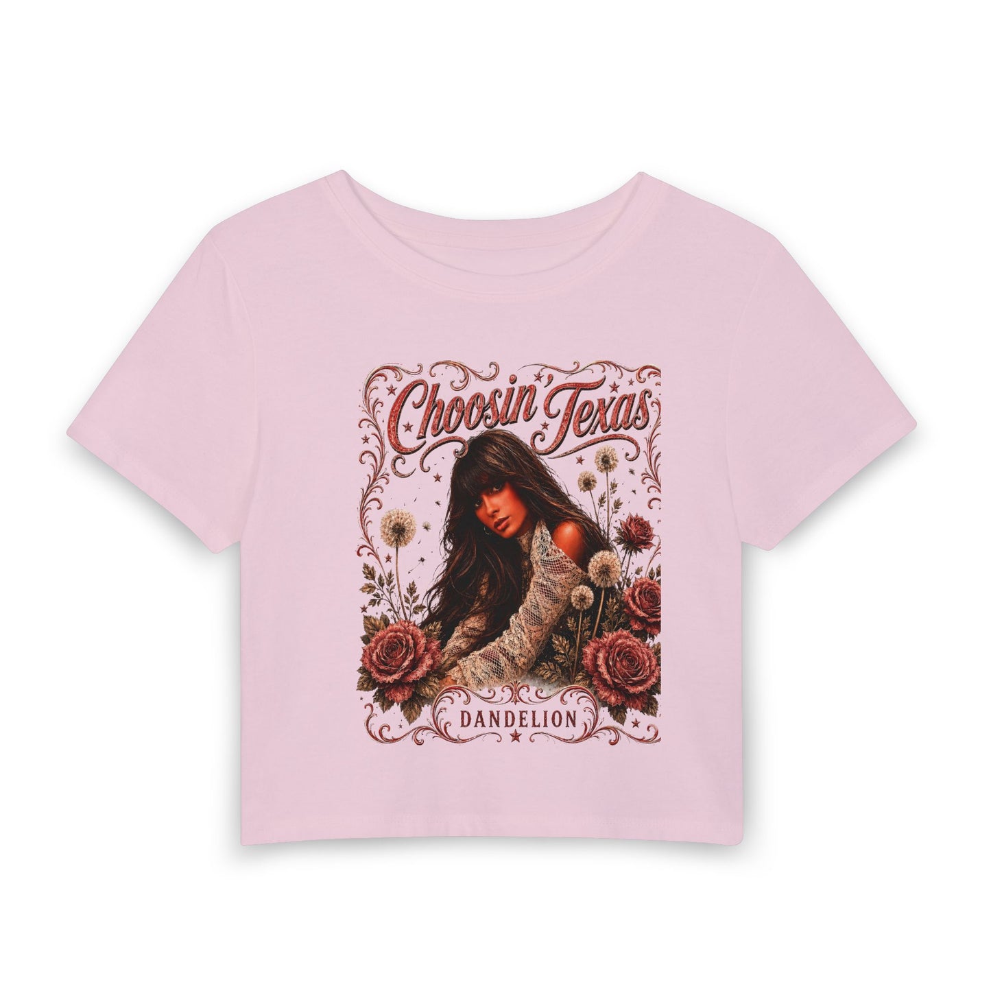 Choosin' Texas Dandelion Women's Crop Tee