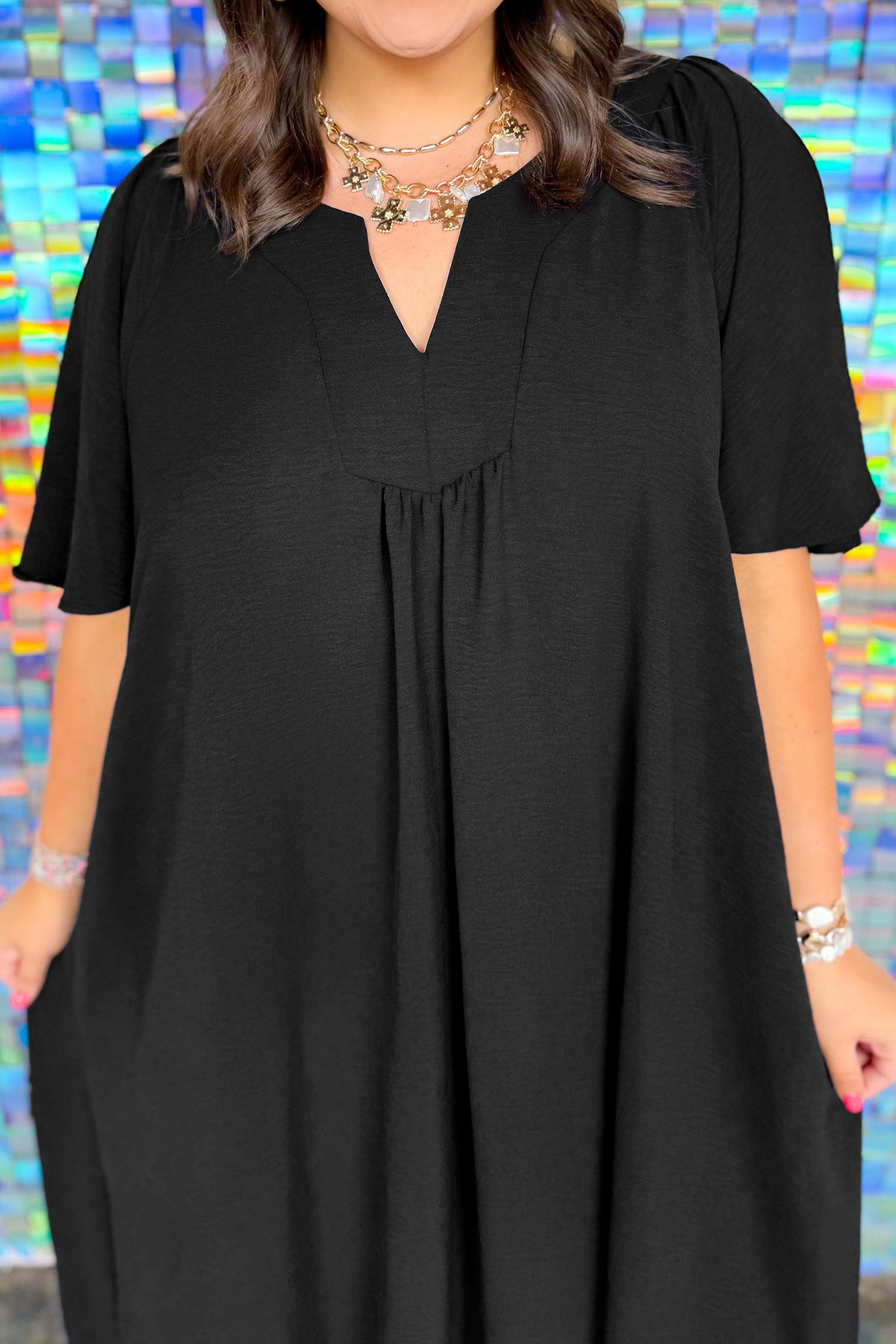 Flowy black maxi dress