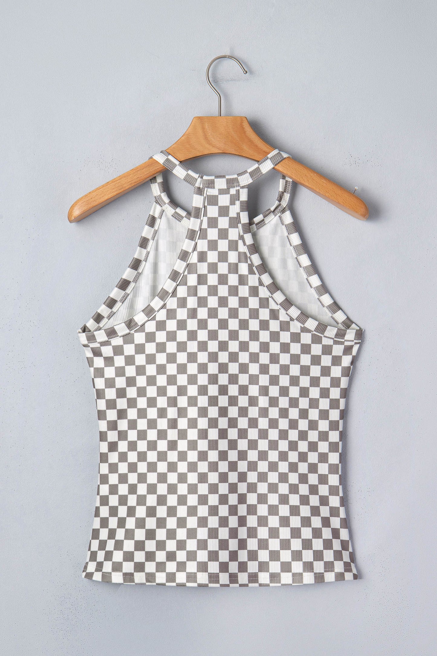 Gray Checkered Tank Top